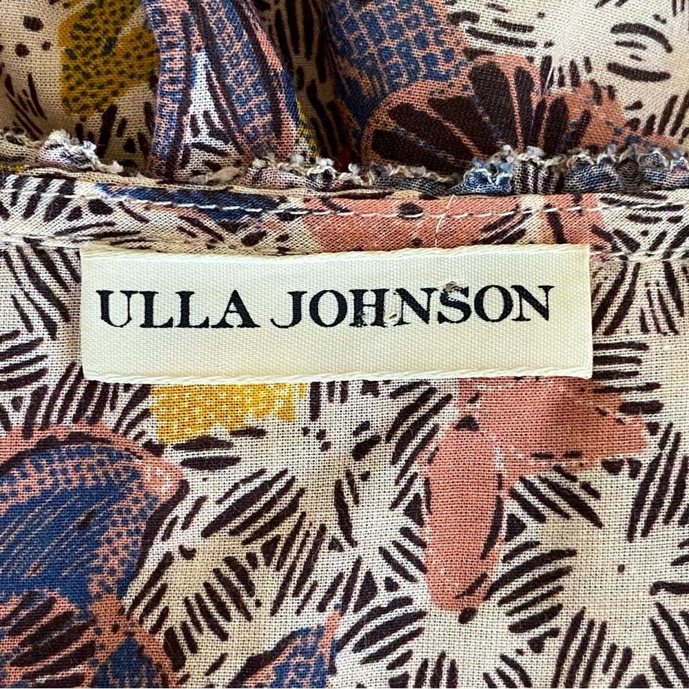 Ulla Johnson Ruffled Tiered Floral Mini Dress Size 4 Boho Prairie Cottage Core - Picture 5 of 8